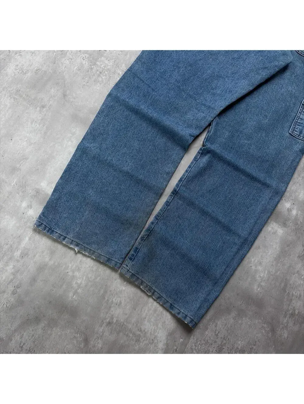 Y2K Blue Wrangler Grunge Baggy Carpenter Distressed Skater Denim Jeans